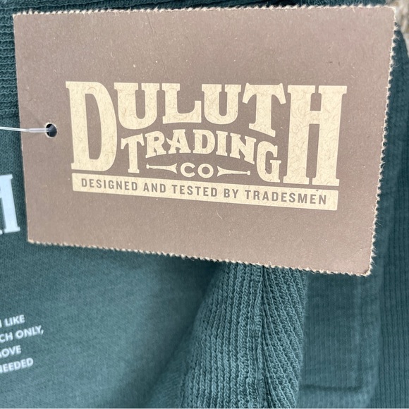 Duluth Trading Co Rib Long Sleeve Cotton Mountain Polo Shirt - Deep Hunter Green - Picture 12 of 13